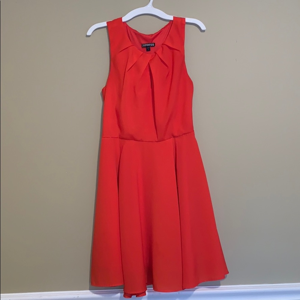 Burnt Orange Express A-Line Dress